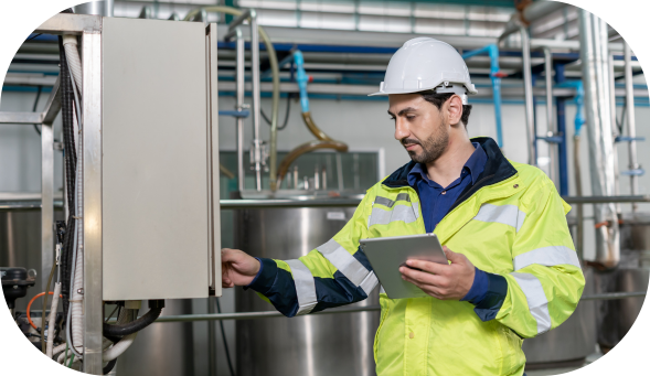 Completing a risk assessment on site