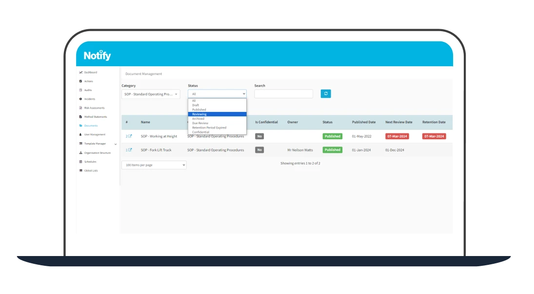 Document management software