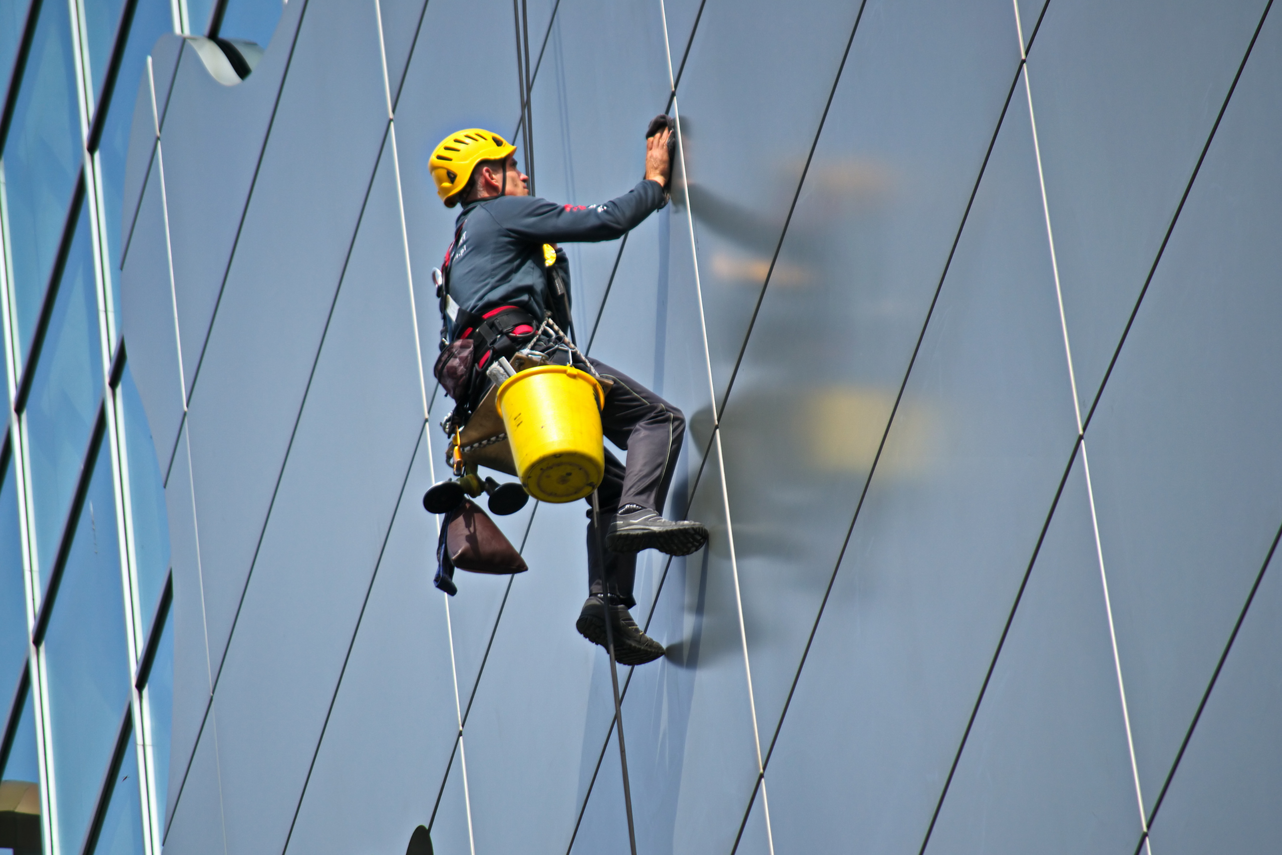 A man working at height