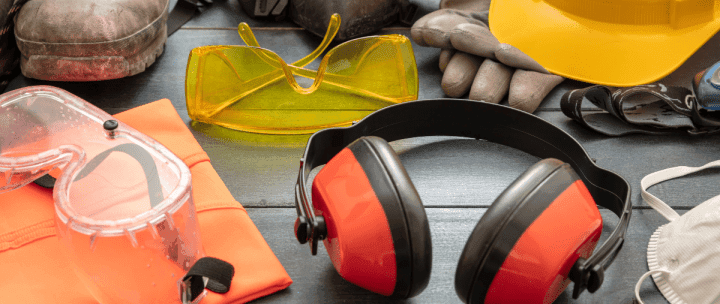 A variety of PPE for effective accident prevention