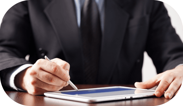 Employee signing a risk assessment digitally