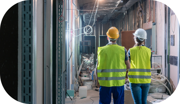 Two construction workers