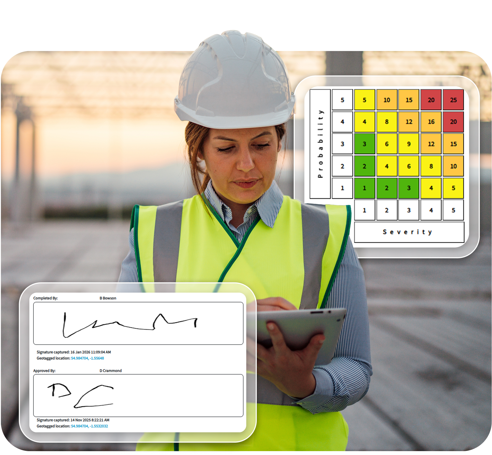 Custom risk matrix and risk assessment approval